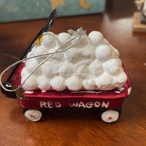 Red Wagon Christmas Ornament - Picture 2 of 5